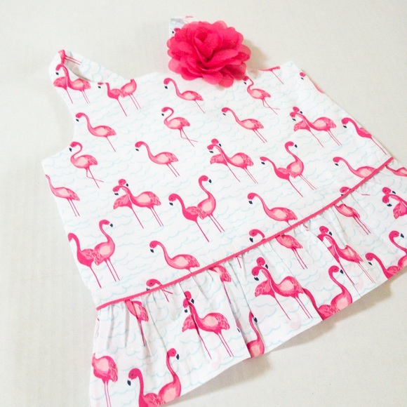 Janie and Jack Flamingo print tank top (2T) - Picture 2 of 6